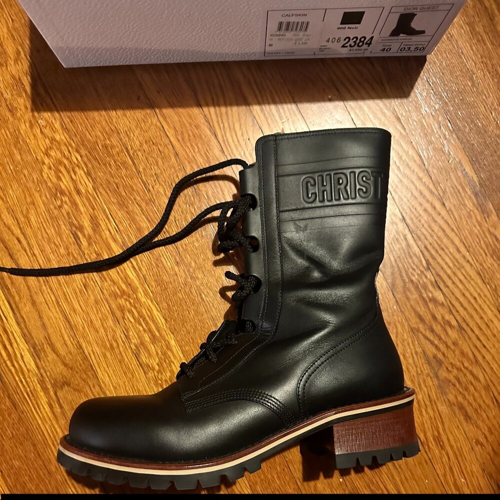 Calfskin Dior Quest 35mm Boots 40 Black